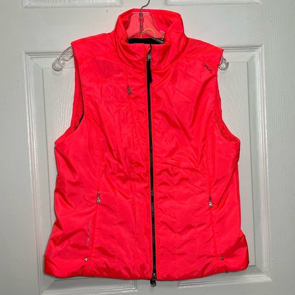 NWT RALPH LAUREN RLX Neon Pink Puffer Vest With Zipper Pockets | size Small - Picture 1 of 15